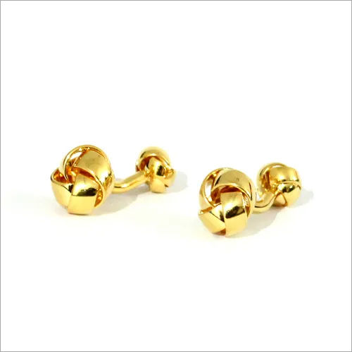 Square Golden Fancy Metal Cufflinks