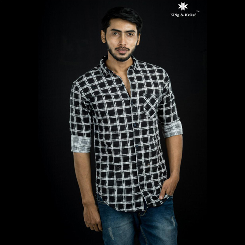 Slim Fit Checked Shirt - Cotton Fabric, Full Sleeves | Washable, Suitable for Rainy, Spring, Summer, and Winter Seasons