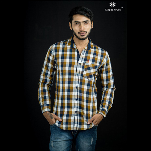 Mens Stylish Checked Shirt - Cotton Blend, Full Sleeves, Check Pattern | Washable, Suitable for Rainy, Spring, Summer, and Winter Seasons