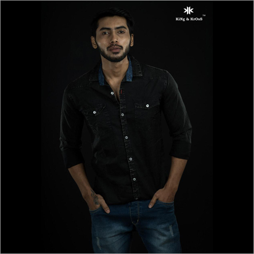 Cotton Cargo Plain Shirt - Male Sizes S M L XL | Full Sleeves Washable Suitable for Rainy Spring Summer and Winter Seasons