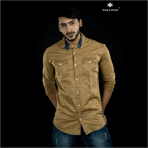 Mens Casual Plain Shirt - Cotton Blend, Sizes S-XL | Full Sleeves, No Fade, Washable for All Seasons: Rainy, Spring, Summer, Winter