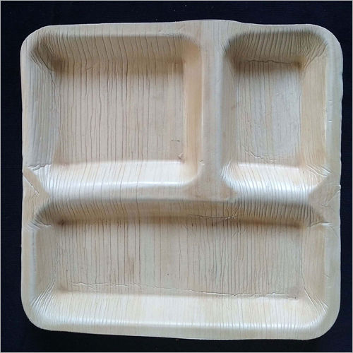 3 Compartment Square Plate