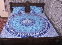 Mandala Bed Sheet, Size: 90 X 100 Inch - Feature: Washable