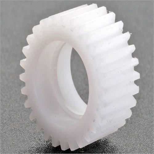 Cast Nylon Gear - Nylon Material Various Sizes Available White Color High Efficiency Pressure Bearing Strength Heat Resistant Chemical Resistant