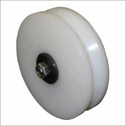 PP Pulley Wheel - Polypropylene Varied Sizes White Color - Rigid Hardness Abrasion Resistant Advanced Molding Technology for Enhanced Power Transmission