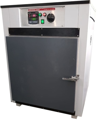 Hot Air Oven - Equipment Materials: Standard Double Wall Construction - Inner Body Made Of High Grade Stainless Steel Sheet And Outer Made Of Mild Steel Duly Painted In Powder Coated Paint .