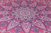 Indian Mandala Pink Flower Cotton Duvet Cover