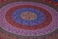 Indian Mandala Multicolours Circle Cotton Duvet Cover