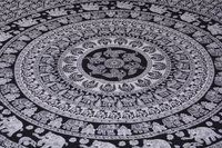 Indian Mandala Black Cotton Duvet Cover