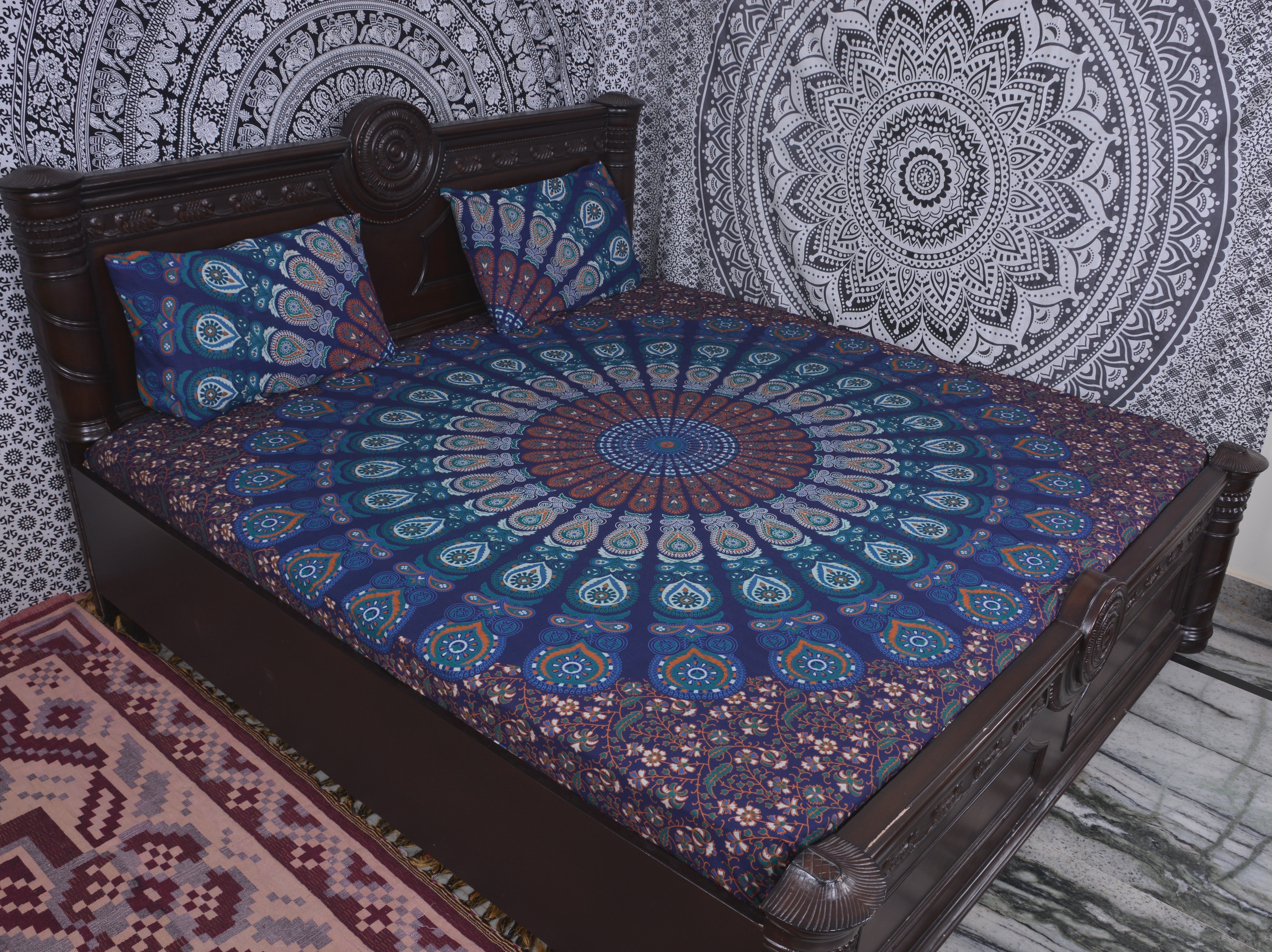 Indian Mandala Brown Cotton Duvet Cover