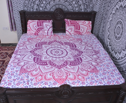 Indian Mandala Cotton Pink flower Duvet Cover