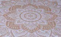 Indian Mandala Cotton Golden Duvet Cover