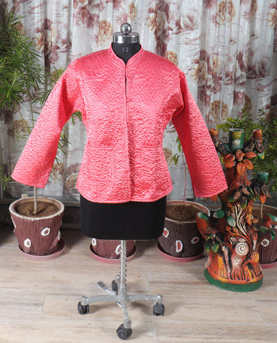 Machine Quilted Satin Silk Jacket