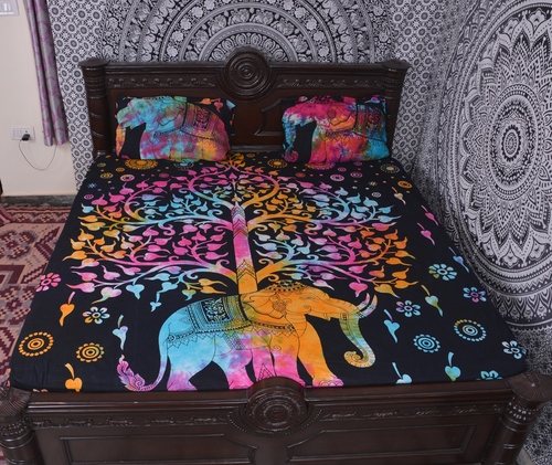 Indian Mandala Cotton Multicolour Elephant Duvet Cover