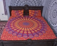 Indian Mandala Cotton Orange Bold Duvet Cover
