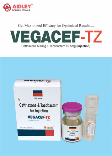 Ceftriaxone 500mg + Tazobactam 62.5mg Injection