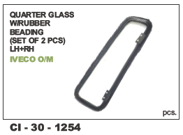 Quarter Glass w /rubber Iveco (cinew)