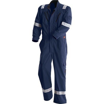 Blue Plain Nomex Iii Protective Coveralls