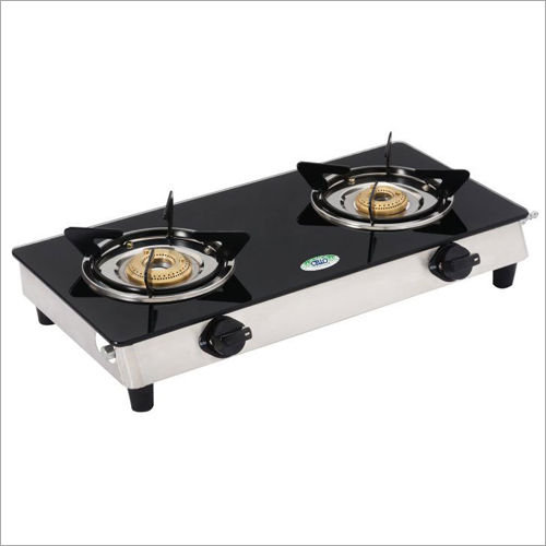 Ss Frame Heat Resistant Toghened Glass Top Gas Stove Amit Home