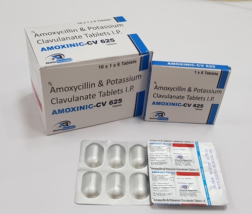 Amoxicillin - 500mg + Potassium Clavulanate 125mg Tablets | Antibiotic for Bacterial Infections, Suitable for Adults and Aged Persons