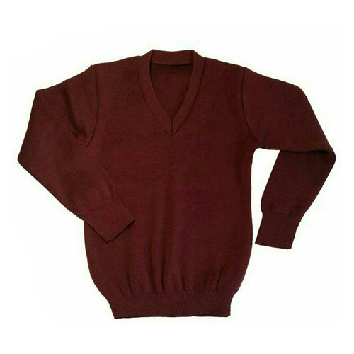 Boys V Neck School Sweater - Knitted, Various Sizes, Maroon | Warmth, Comfort, Style, Durability