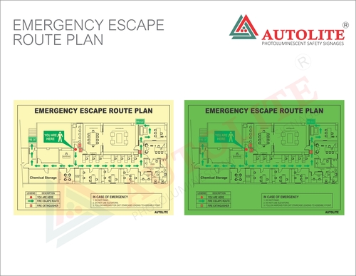 Fire & Emergency Escape Route Plan Body Material: Rigid