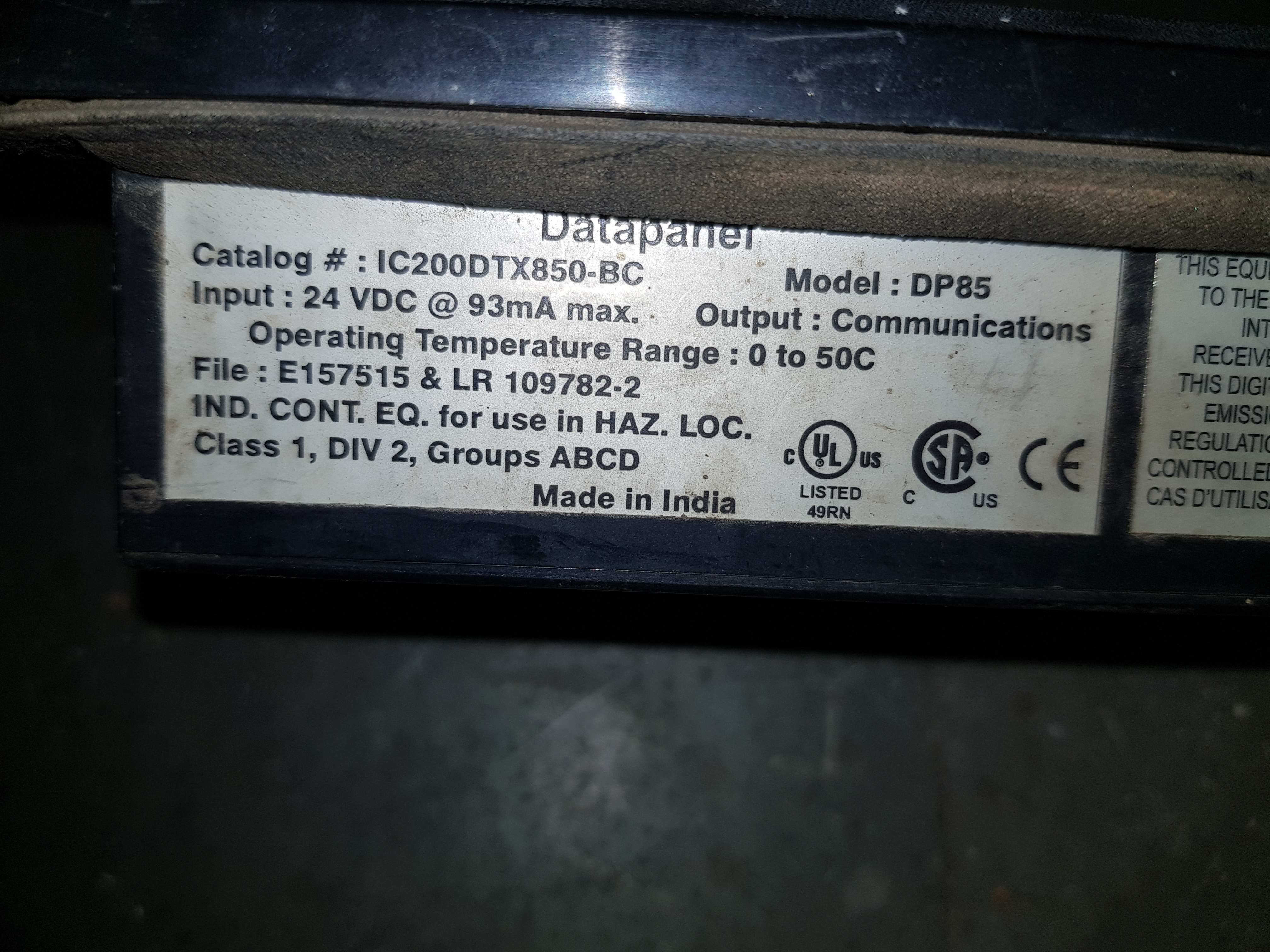 GE FANUC VERSAMAX DP86 IC200DTX850-BC