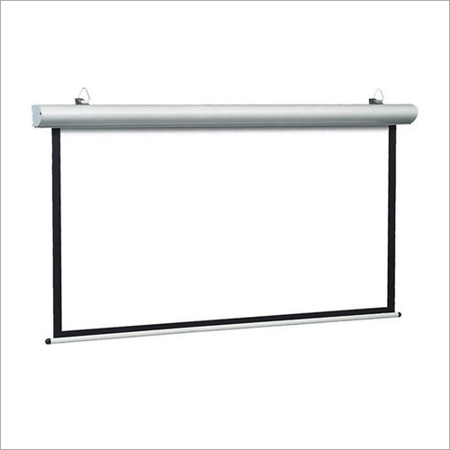 Motorized Projector Screen - High-Grade Fabric Material, Portable & Easy To Use Design, Ideal for Schools and Business Presentations