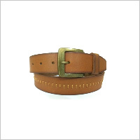 Tan Center Hand Stitch Belt