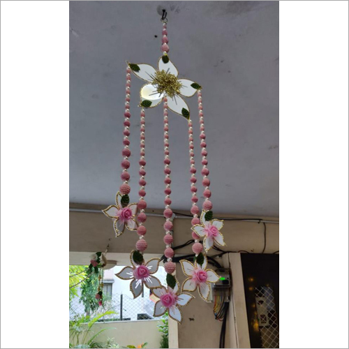 Decorative Wall Hanging - Artificial Flowers & Colorful Beads Customized Size Options & Durable Design