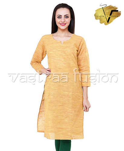 Khadi Look South Cotton Kurti - 3/4th Sleeve, 42 Inch Length | Multi Color, Anti-UV, Quick Dry, Breathable, Skin Friendly, Plus Size