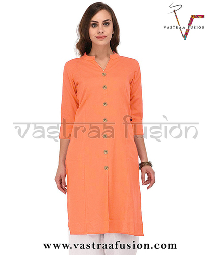 Stylish Both Side Button Cotton Kurti