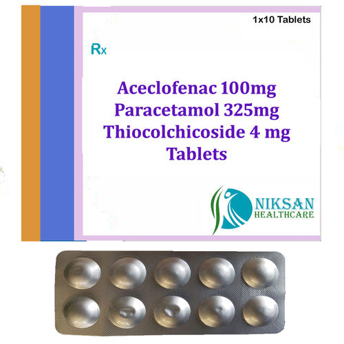 Aceclofenac Paracetamol Thiocolchicoside Tablets General Medicines