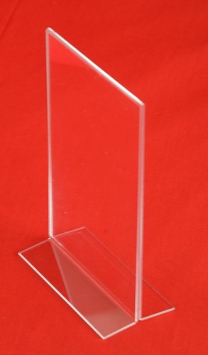 Acrylic Double Side Display Stand - Transparent Acrylic Material Customized Size & Shape | Designed for Displaying Information with Superior Weathering Properties