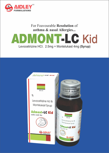 Liquid Levocetirizine 2.5mg + Montelukast 4mg./5ml.