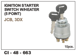 Ignition  Starter Switch w/Heater Jcb (cidis)