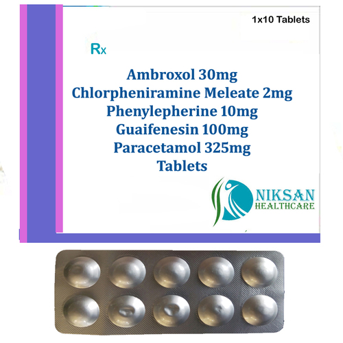 Ambroxol Chlorpheniramine Meleate Phenylepherine Tablets