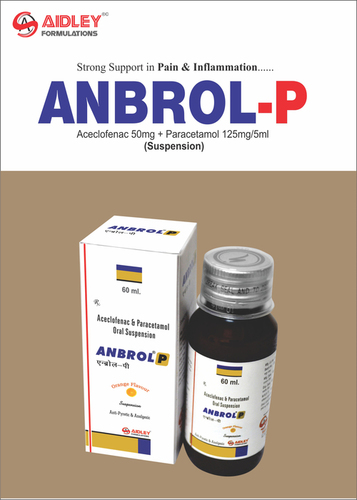 Aceclofenac 50mg Plus Paracetamol 125mg/5ml (Suspension)