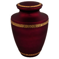 Augusta Pearl Gray Brass Urn