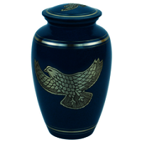 Slate Color Golden Eagle Brass Cremation Urn