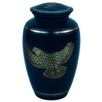 Slate Color Golden Eagle Brass Cremation Urn