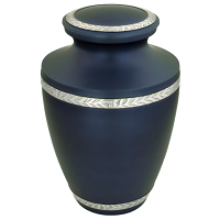 Blue Brass Cremation Urn