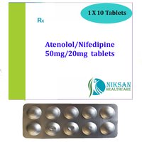 Atenolol & Nifedipine Tablets - 50mg & 20mg Dosage | Promotes Blood Supply, Suitable For Aged Individuals, General Medicine Formulation 