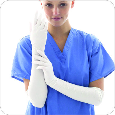 White Latex Surgical Gloves (Elbow Lenth)