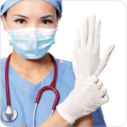 White Latex Examination Gloves ( Pre-powdered & Powder Free)