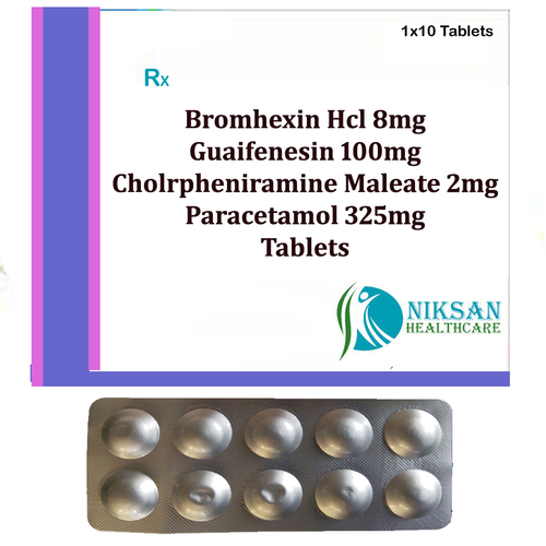 Bromhexin Hcl Guaifenesin Cpm Paracetamol Tablets