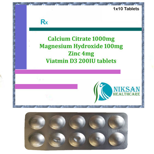 Calcium Citrate Magnesium Zinc Vitamin D3 Tablets Health Supplements