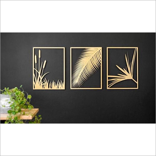 3 Piece Golden Wall Decor