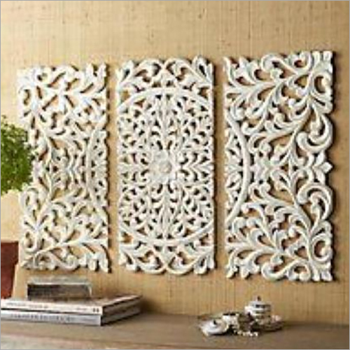 Modern 3 Pieces White Wall Decor