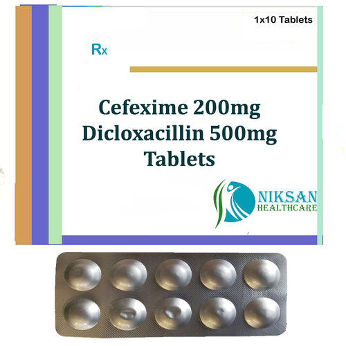 Cefixime 200mg Dicloxacillin 500mg Tablets General Medicines